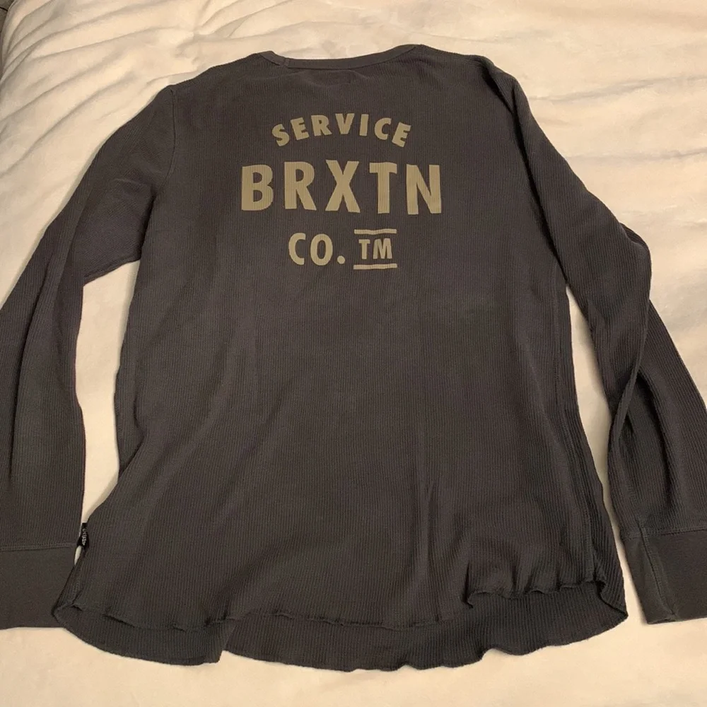 Brixton size XL mens thermal waffle knit long sleeve tshirt Brxtn service co - Picture 1 of 9